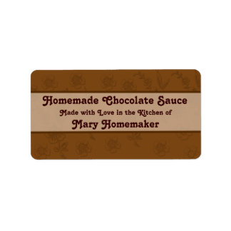 Custom Chocolate Sauce oder Fudge Sauce Labels Adressaufkleber