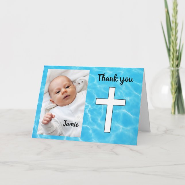 Custom Christening danke (Vorderseite)