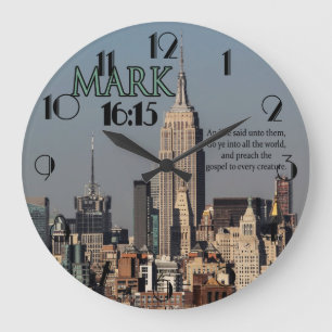 CUSTOM CHRISTIAN BIBLE VERSE MARK 16:15 GROßE WANDUHR