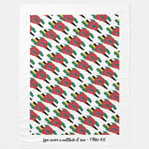Custom Christlich DOMINICA FLAG Fleecedecke