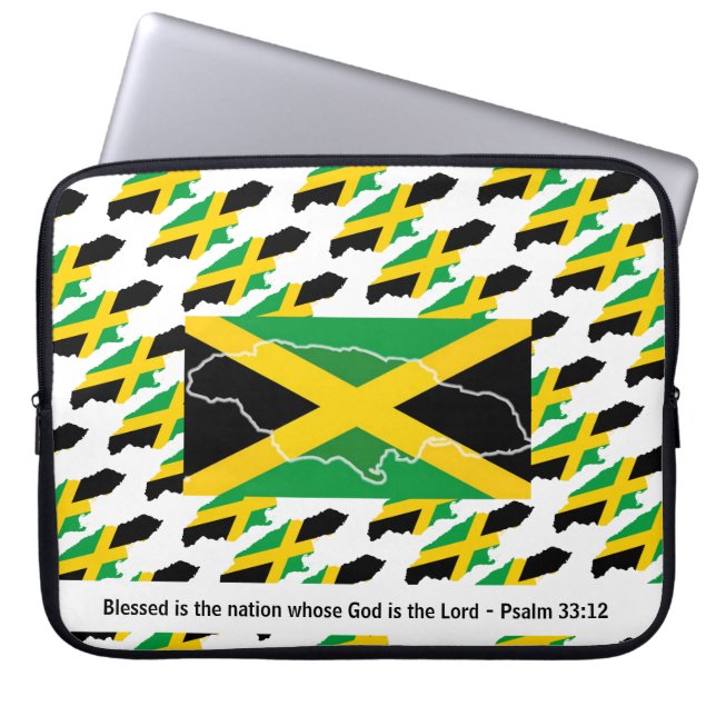 Custom Christlich JAMAICA FLAG Laptopschutzhülle (Vorderseite)
