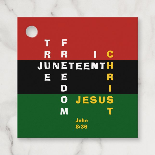 Custom Christlich JUNETEENTH Geschenkanhänger (Vorderseite)