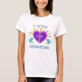 Custom Christlich Preschool Niedlich Teacher Cross T-Shirt