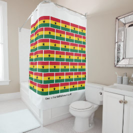 Custom Christlich Scripting GHANA FLAG Duschvorhang