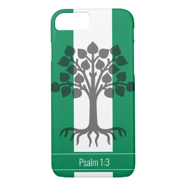 Custom Christlich Tree NIGERIA FLAG Case-Mate iPhone Hülle (Rückseite)