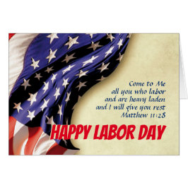 Custom Christlich USA LABOR DAY Card