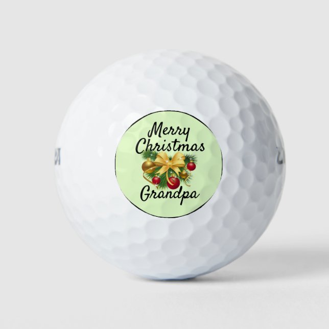 Custom Christma Geschenk für Opa 3 Golf Balls Golfball (Vorderseite)