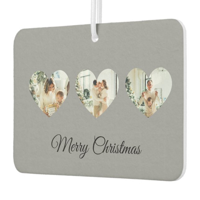 Custom Christmas Air Freshener | Family Photos Autolufterfrischer (Links)