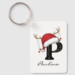 Custom Christmas Alphabet Initial Keychain for Mom Schlüsselanhänger