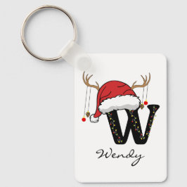 Custom Christmas Alphabet Monogram Mom Keychain Schlüsselanhänger