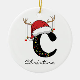 Custom Christmas Alphabet Ornament for Coworkers