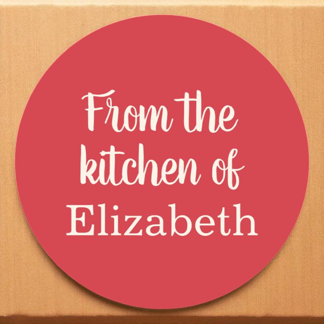 Custom Christmas Baking Cooking Holly Labels Runder Aufkleber (Von Creator hochgeladen)