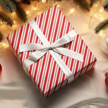 Custom Christmas Candy Cane Red Stripes Gold Text