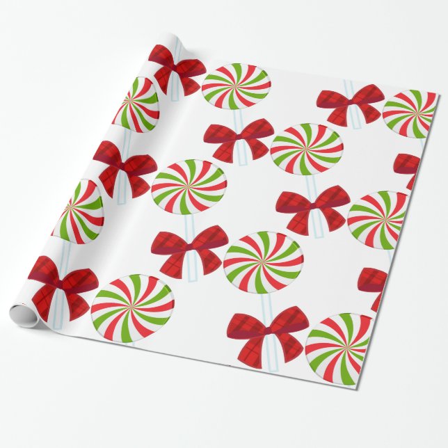 Custom Christmas Candy Wrapping Papier Geschenkpapier (Ungerollt)