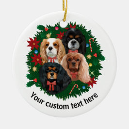 Custom Christmas Cavalier King Spaniel Keramik Ornament