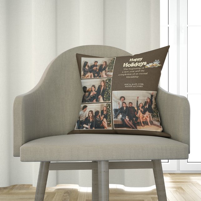 Custom Christmas Collage Foto Throw Kissen (Von Creator hochgeladen)