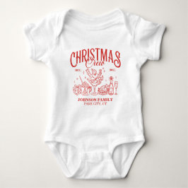 Custom Christmas Crew Matching Family Group Baby Strampler