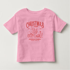 Custom Christmas Crew Matching Family Group Kleinkind T-shirt
