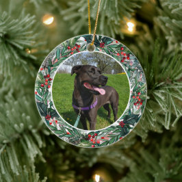 Custom Christmas Dog oder Cat Keepake Foto Keramik Ornament
