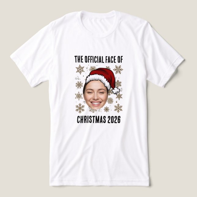 Custom Christmas Face Design Tri-Blend Shirt (Design Vorderseite)