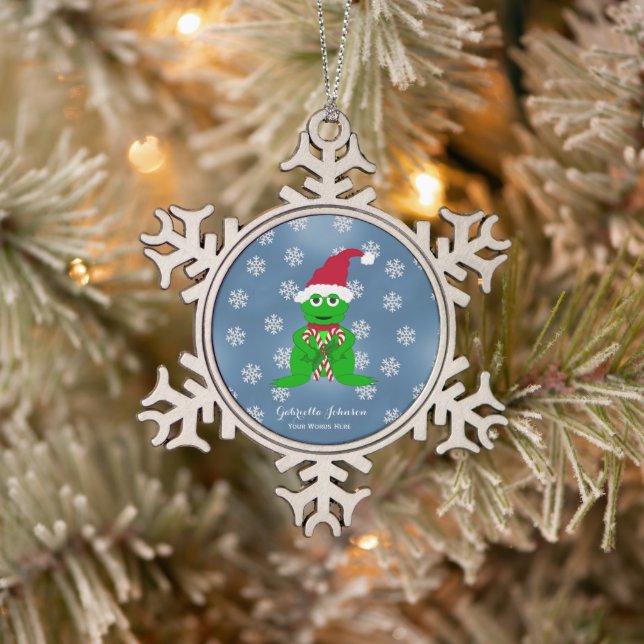 Custom Christmas Frog Ornament (Baum)
