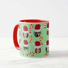 Custom Christmas Funny Family Foto Weihnachtsmannm Tasse