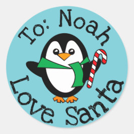 Custom Christmas Geschenk von Santa Sticker Pengui