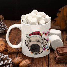 Custom Christmas Great Dane Head Weihnachtsmannmüt Kaffeetasse