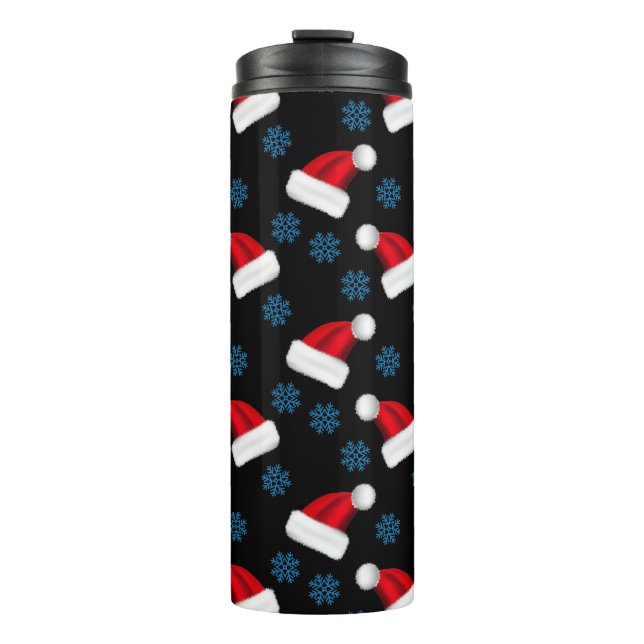Custom Christmas Hat | Personalisierter Urlaub San Thermosbecher (Vorderseite)