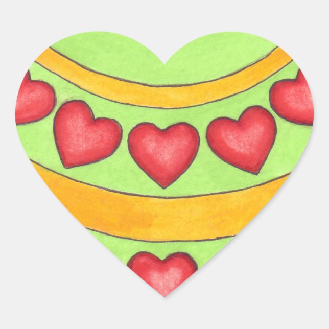 Custom Christmas Heart Sticker (Vorderseite)