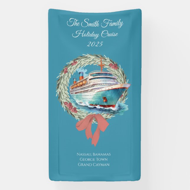 Custom Christmas Holiday Cruise Banner (Vertikal)