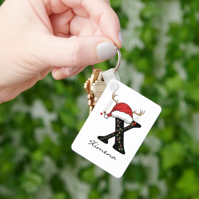 Custom Christmas Holiday Keychain for Mom & Dad Schlüsselanhänger (Hand)