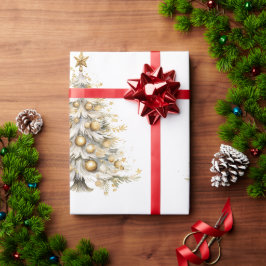 Custom Christmas Holiday White Tree Geschenk Geschenkpapier