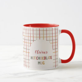 Custom Christmas Hot Chocolate Colorful Trendy Tasse