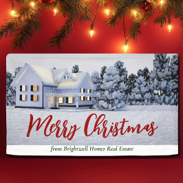 Custom Christmas House Real Anwesen Company Holida Banner