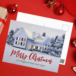 Custom Christmas House Real Anwesen Company Holida Postkarte