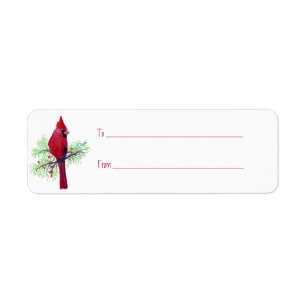 Custom Christmas Kardinal Gift Tag