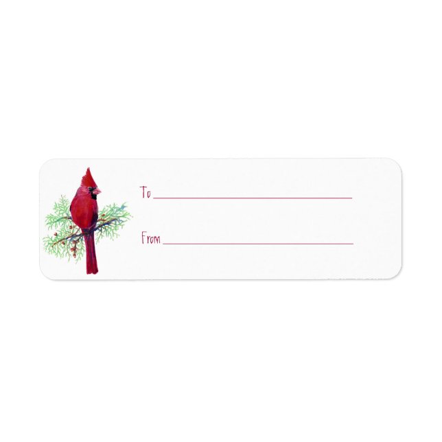 Custom Christmas Kardinal Gift Tag (Vorne)