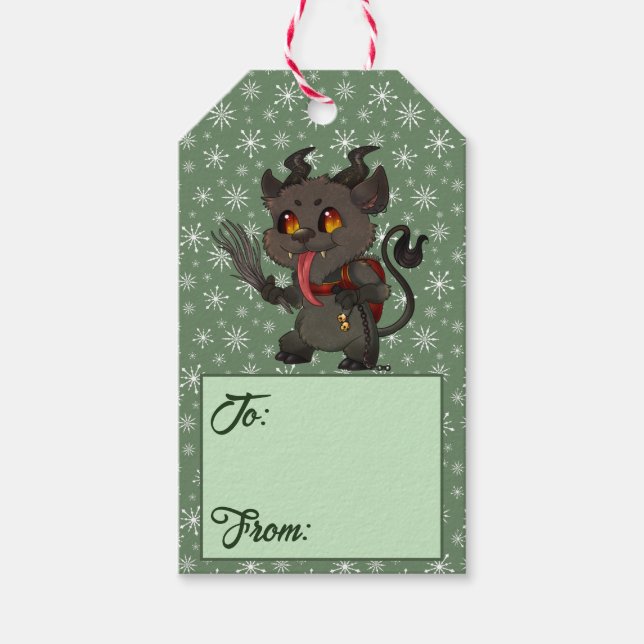 Custom Christmas Krampus Geschenkanhänger (Vorderseite)