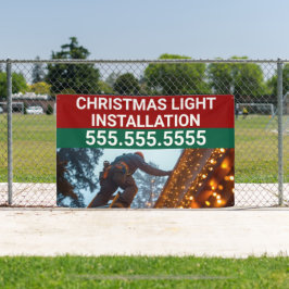 Custom Christmas Light Installation Company Banner