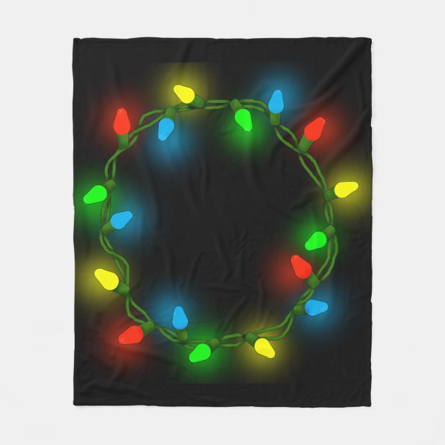 Custom Christmas Lights Fleecedecke (Vorderseite)