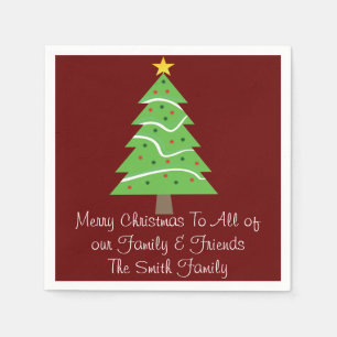 Custom Christmas Message Napkins Serviette