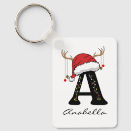 Custom Christmas Monogram Keychain for Coworkers Schlüsselanhänger
