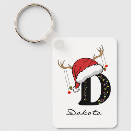 Custom Christmas Monogram Keychain for Friends Schlüsselanhänger