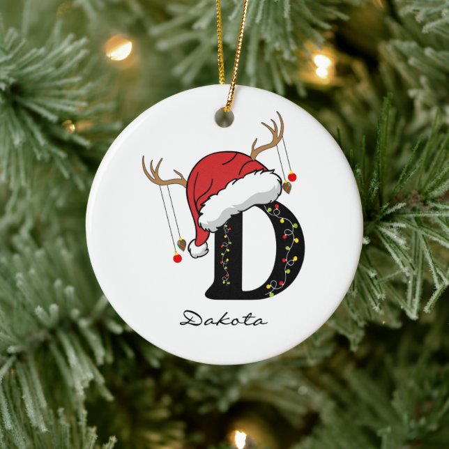 Custom Christmas Monogram Ornament for Friends (Baum)
