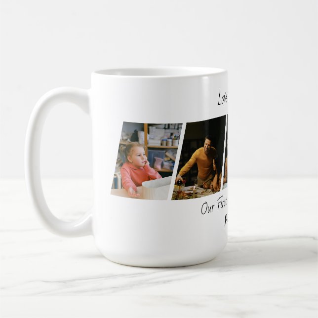 Custom Christmas Photo Coffee Mug Kaffeetasse (Links)