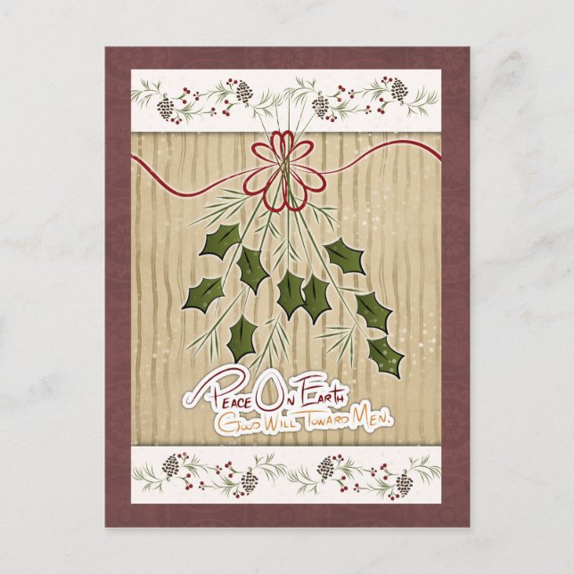 Custom Christmas Postcard Feiertagspostkarte (Vorderseite)