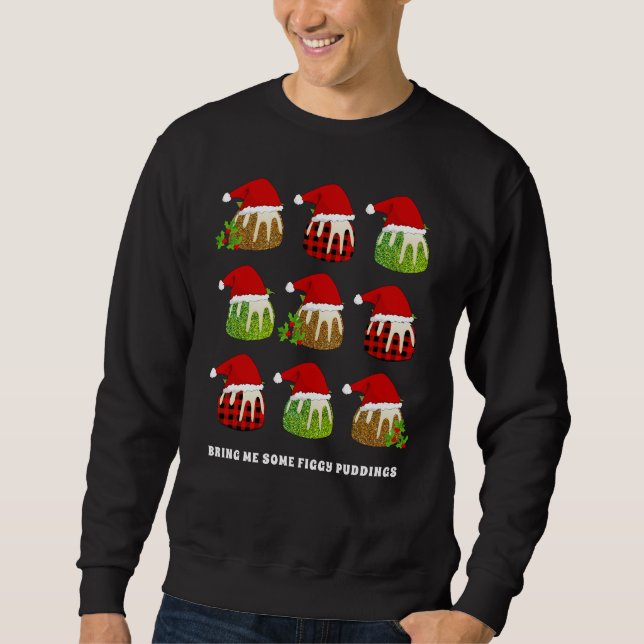 Custom Christmas Puddings Sweatshirt (Vorderseite)