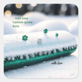 Custom Christmas Quadratischer Aufkleber