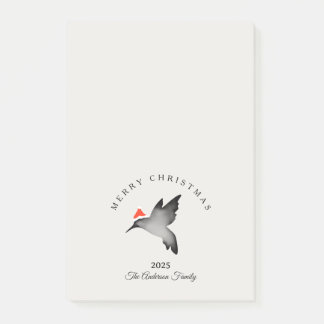 Custom Christmas red gray santa hummingbird Post-it Klebezettel